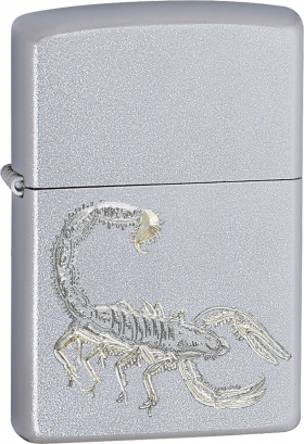Zippo Classic Scorpion Satin Chrome Windproof Lighter Z267 Wholesale