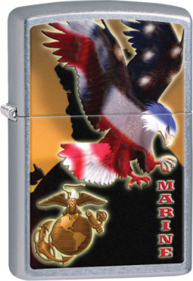 Zippo Classic United Sates Marine Corps American Flag Street Chrome Z112 Wholesale