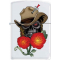 Zippo Classic Skull with Rose White Matte Z257
