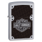 Zippo Harley Davidson Satin Chrome Lighter With Carbon Fiber Logo 24025 Wholesale