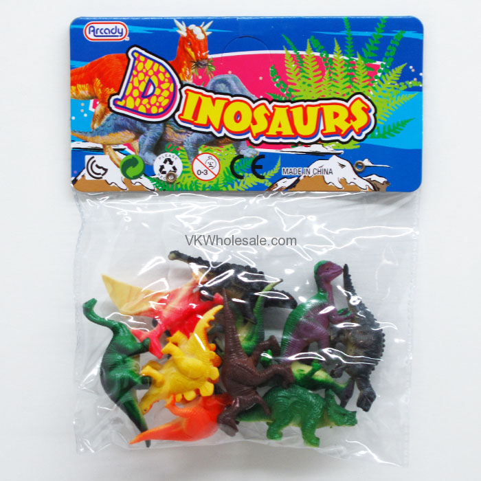 bag of plastic dinosaurs