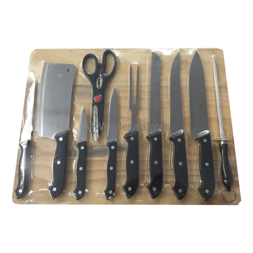 Uniqueware 11 pc Knife Set with Cutting Board