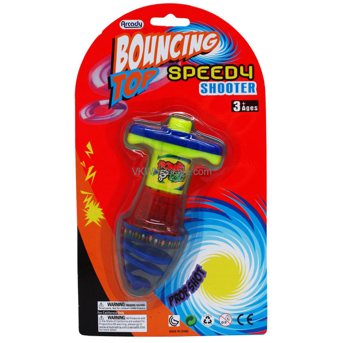 LightUp Bouncing Spinning Top Shooter Toy Wholesale, Dollar Store Toys