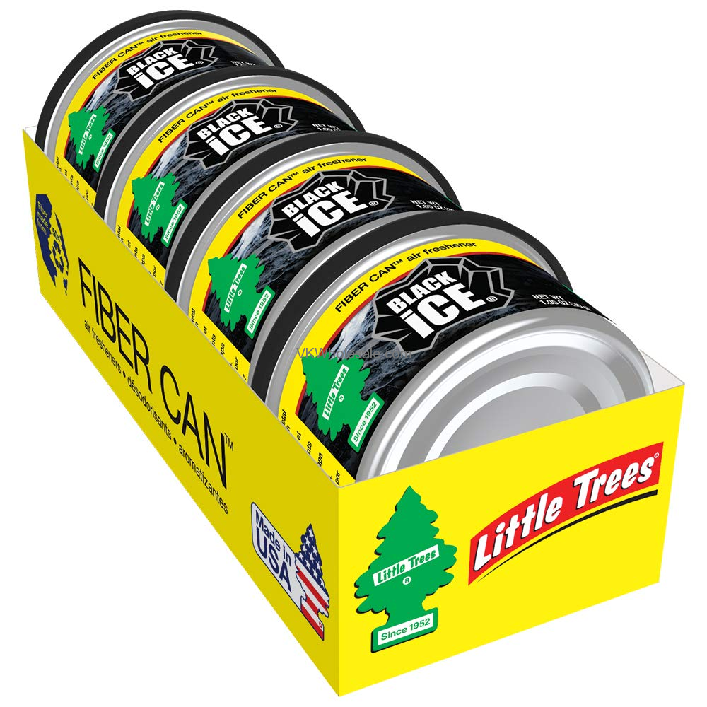 Little Trees Black Ice Vent Wrap pack of 4, 1 Bottle Black Ice