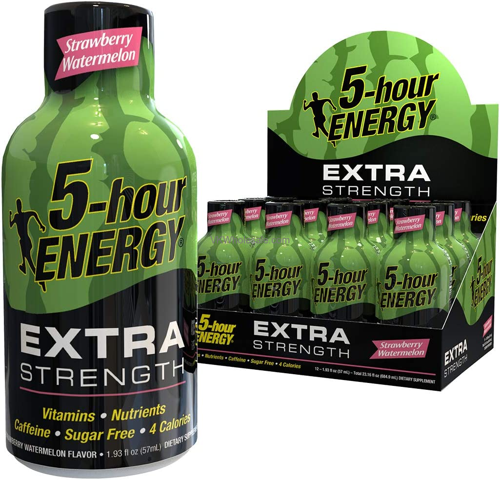 5 Hour Energy Extra Strength Strawberry Watermelon Wholesale Case, 5