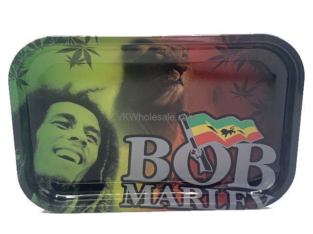 Bob Marley rolling tray torch lighter & papers 