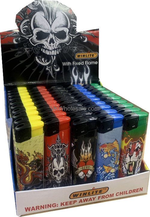 Winlite Lighters Wholesale Skull Tattoo, Winlite Lighters Wholesale
