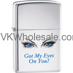 Zippo Classic Got My Eyes On You High Polish Chrome Windproof Lighter Z264 Wholesale