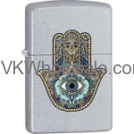 Zippo Classic Hamsa Hand Satin Chrome Windproof Lighter Wholesale