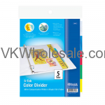 3-Ring Binder Dividers with 5-Insertable Color Tab Wholesale