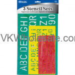 10, 17, 27 mm Size Lettering Stencil Sets (3/Pack)