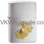 Zippo Windproof US Marine Corps Crest Brushed Chrome Lighter 280MAR Wholesale