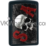 Zippo Classic Sons Of Anarchy Skull Black Matte Z116 Windproof Flint Lighter Wholesale