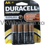 Wholesale Duracell® CopperTop AA-4 Pack Alkaline Batteries Wholesale