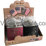 Assorted Glitter Design Pocket Flask Display Wholesale