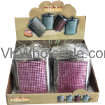Assorted Pocket Flask for Liquor with Stud 7oz Wholesale