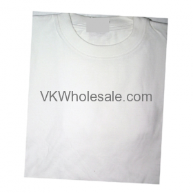 Wholesale White Short Sleeves T-Shirts 12 Individual Wrap