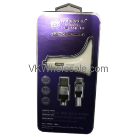 Premium Micro USB Dual Car Charger Warner Wireless Wholesale