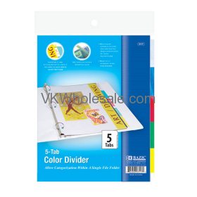 3-Ring Binder Dividers with 5-Insertable Color Tab Wholesale