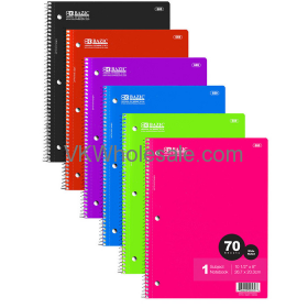W/R 70 ct. 1 Subject Spiral Notebook Wholesale