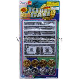 60PC KIDDY CASH-PLAYING MONEY IN BLISTER CARD Wholesale