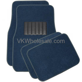 4-Piece Carpet Floor Mats - Blue Car Mats