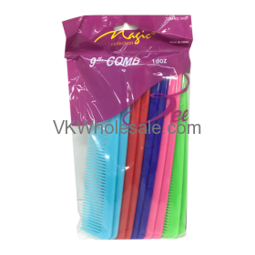 9" Hair Comb Assorted Colors Wholesale