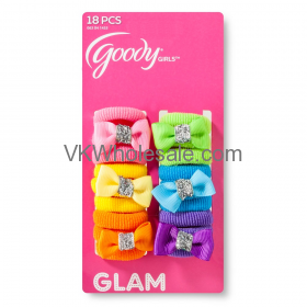 Goody Glam Girls Hair Bows Ponytail Holder Assorted Colors Wholesale