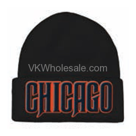 Chicago Embroidered Winter Skull Hats Wholesale