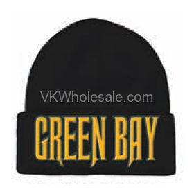 Green Bay Embroidered Winter Skull Hats Wholesale