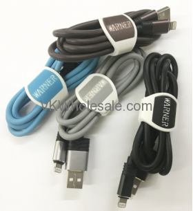 iPhone 6/7/8/X Charging cable with tie wholesale by warner wireless