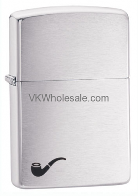 Zippo Brushed Chrome Pipe Lighter With Pipe Lighter Insert 200PL Wholesale