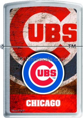 Zippo Classic MLB Chicago Cubs Brushed Chrome Z901 Lighter Wholesale