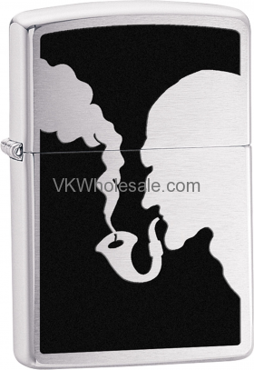 Zippo Classic Man Smoking Pipe Brushed Chrome Windproof Lighter Z265 Wholesale