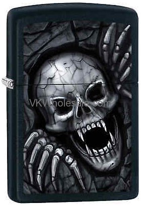 ZIPPO CLASSIC VAMPIRE Skull Black Matte Windproof Lighter
