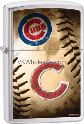 Zippo Classic MLB Chicago Cubs Brushed Chrome Z903 Lighter Wholesale