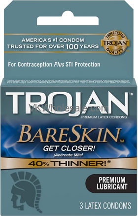 TROJAN Bareskin Lubricated Condoms Wholesale